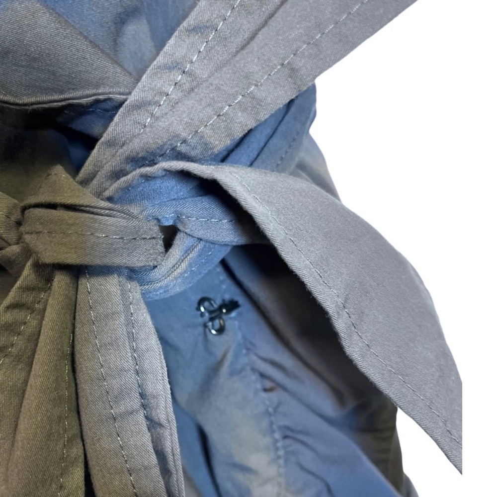 Sandro Charcoal Gray Ruffled Tie‎ Waist Jacket M - Picture 10 of 12